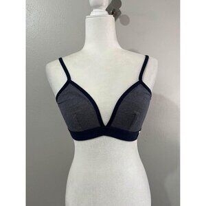 True And Co Pin Striped Bralette Blue Size Medium